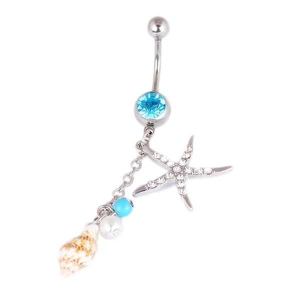 Jewelry - 🆕Starfish & Seashell Belly Button Ring